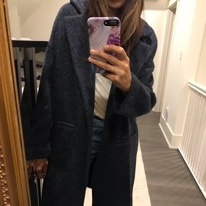 MANGO BLUE OVERSIZE COAT SIZE M